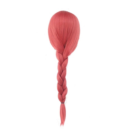 Anime Chainsaw Man Makima Cosplay Wig Rose Red Twist Braid Hair Synthetic Wigs - 