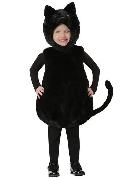Toddler Bubble Body Black Kitty Costume - Small