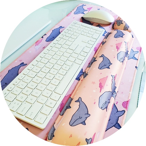 Pink Sunset Deskmats & Wrist Rests - Keyboard Wrist Rest (44.5 x 8.5 cm)