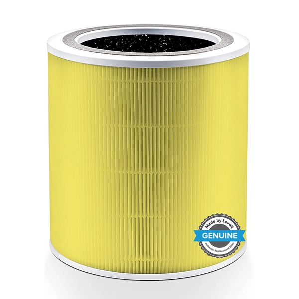 LEVOIT Core 400S Air Purifier Pet Allergy Replacement Filter, 3-in-1 True HEPA, High-Efficiency Activated Carbon, Core400S-RF-PA (LRF-C401-YUS), 1 Pack, Yellow