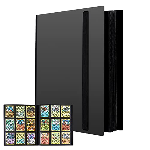 Revspoir 540Pockets Trading Cards Binder- 30 Pages, 18 Pockets Each Page, Hockey Card Binder, Elastic Strap Prevent Card from Falling - 432