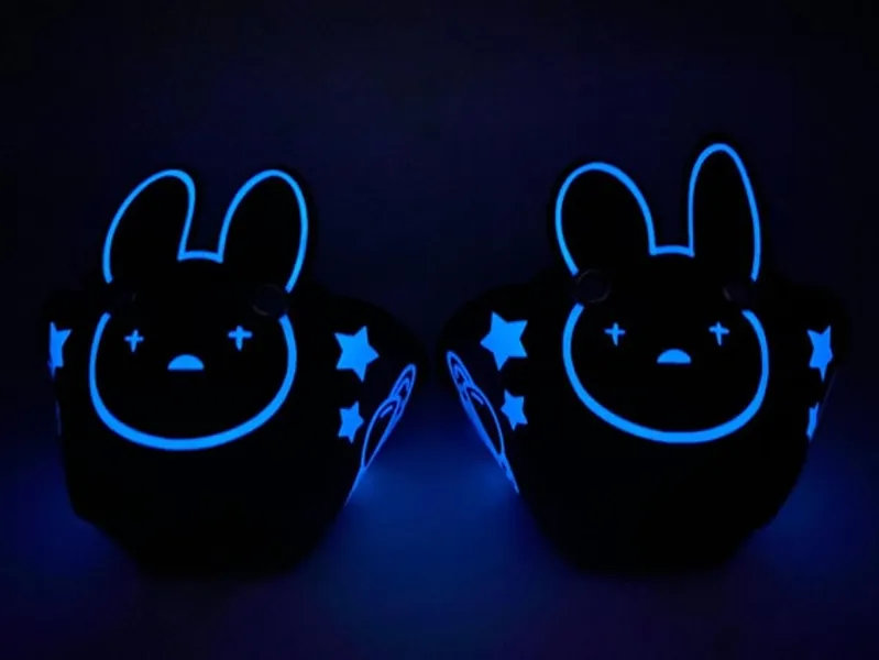 Blue Glow in the Dark Bunny Roller Skates Toe Caps and | Etsy