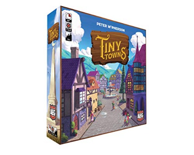 Tiny Towns - Award-winning Board Game, Base Set, 1-6 Players, 45-60 min Play Time, Strategy Board Game for Ages 14 and Up, Cleverly Plan & Construct a Thriving Town, Alderac Entertainment Group (AEG) - Original