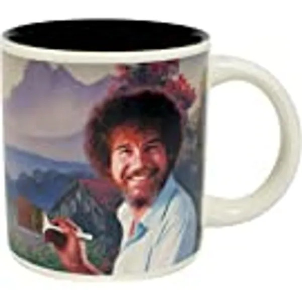 The Unemployed Philosophers Guild Bob Ross Self-Painting Mug - in A Fun Gift Box