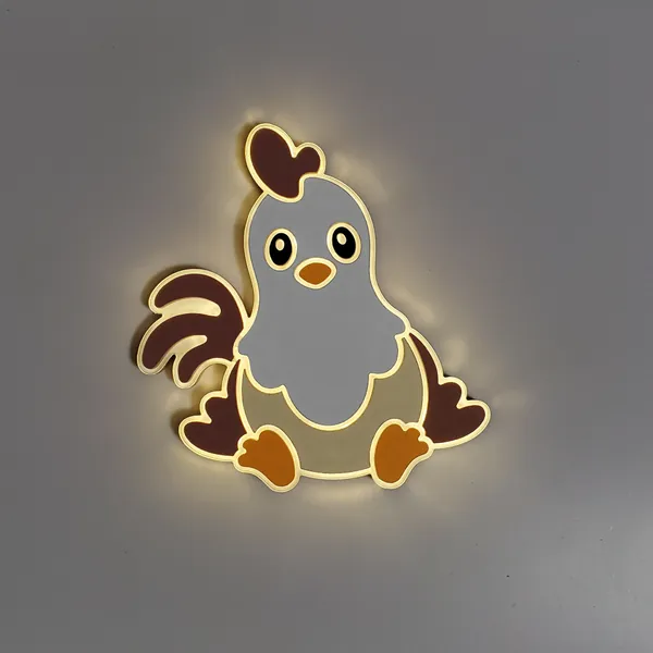 Cute Chicken light Sign, Chicken Neon like, Chicken night light, edge Lit LED, Chicken art sign, Chicken baby light sign
