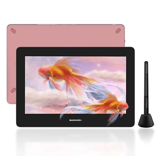 GAOMON PD1220 11.6’’ Graphic Pen Display 86% NTSC Full Laminated Graphics Drawing Monitor with Tilt Support 8192 Levels Passive Stylus, Compatible with Windows & Mac &Android, Terra Red - 11.6 inch - Full HD - Terra Red