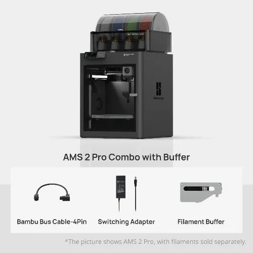 Bambu Lab P1S 3D Printer AMS2 Pro Combo with Buffer