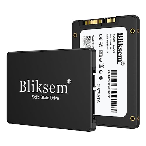 Bliksem SSD 512GB SATA III 6Gb/s Internal Solid State Drive 2.5″ 7mm(0.28″) 3D NAND TLC Chip Up to 550 Mb/s for Laptop and Pc KD650 (Black 512GB) - Black 512GB