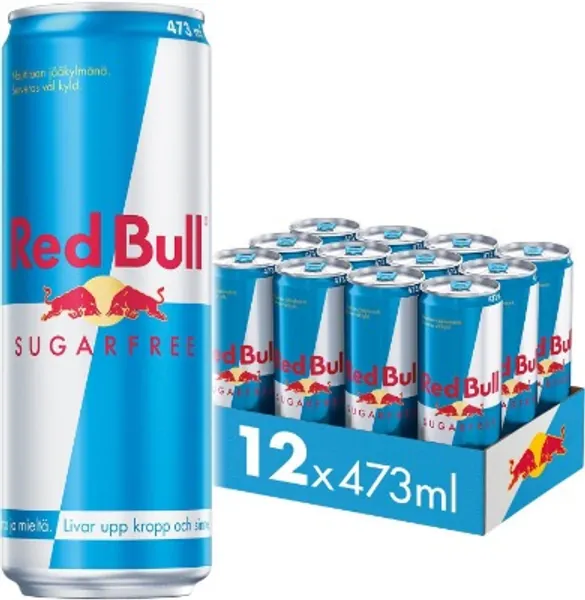 Red Bull Sugar Free -energiajuoma, 473 ml, 12-pack 29,99