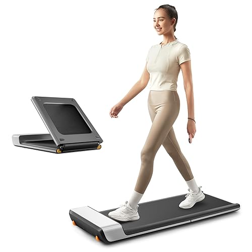 WALKINGPAD P1 Walking Pad Foldable Treadmill Ultra Slim Folding Portable Small Treadmill Under Desk Treadmills for Home or Office with Display Screen Remote Control - Gray