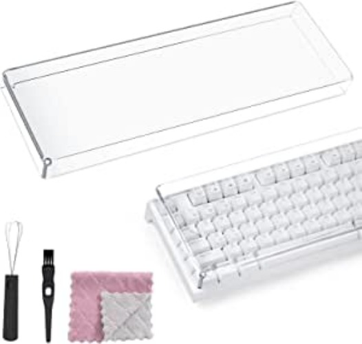 Gaming Keyboard Dust Cover Mechanical Keyboard Cover Premium Clear Acrylic Keypads Cover for 80% Compact 87 Key for Mechanical Gaming Wireless Portable Keyboard (L13.9'' * W5.1'' * H1'')