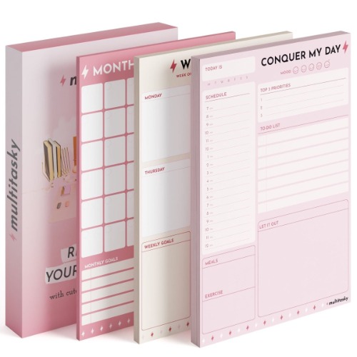 Conquer My Day Planner Sheets (Daily, Weekly & Monthly - A5 Planner Refills, Loose Leaf, 6-Month Supply)