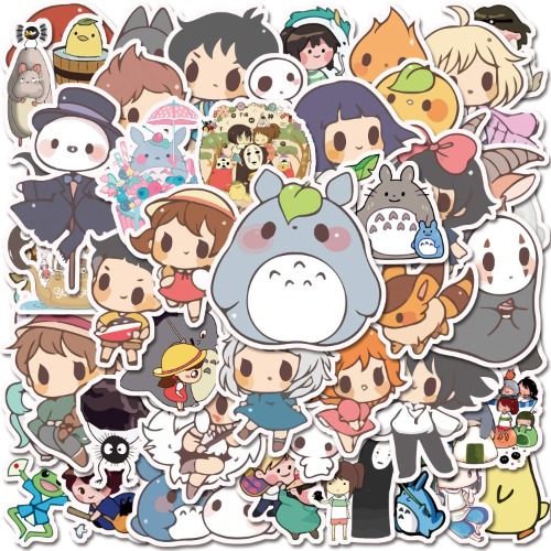 Anime Stickers - 50Pcs Japanese Cartoon Stickers Waterproof Vinyl Cute Stickers for Laptop Guitar Water Bottle Luggage Bike Kids Teens Adults Party Supplies Decoration