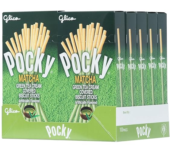 Pocky Biscuit Stick, Matcha Green Tea, 2.47 Ounce (Pack of 10) - Matcha Green Tea - 2.47 Ounce (Pack of 10)