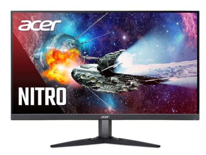 acer Nitro 27" UHD 3840 x 2160 IPS PC Gaming Monitor | Adaptive-Sync Support (FreeSync Compatible) | 4ms (G to G) | HDR10 Support | 99% sRGB | 1 x Display Port 1.2 & 2 x HDMI 2.0 | KG272K Lbmiipx - UHD - 27-inch