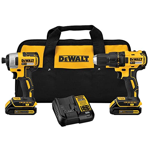 DEWALT 20V MAX Cordless Drill, Impact Driver, 2-Tool Power Tool Combo Kit, Brushless Power Tool Set with 2 Batteries and Charger Included (DCK277D2) - NEW Drill/Impact Driver Kit