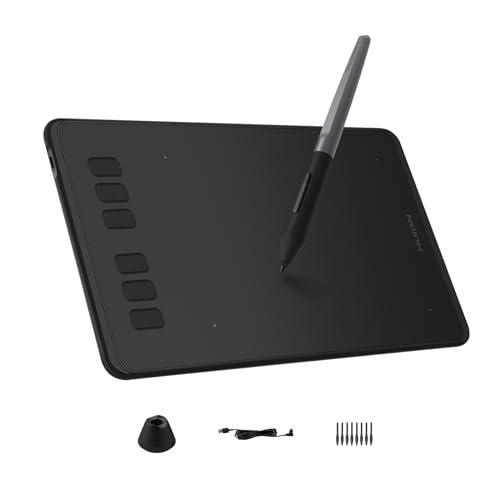 HUION Inspiroy H640P Drawing Tablet, 6x4 inch Art Tablet with Battery-Free Stylus, 8192 Pen Pressure, 6 Hot Keys, Graphics Tablet for Drawing, Writing, Design, Teaching, Work with Mac, PC & Mobile - Small
