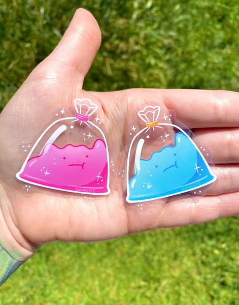 Bag O' Squishy Friend Sticker - Transparent Sticker