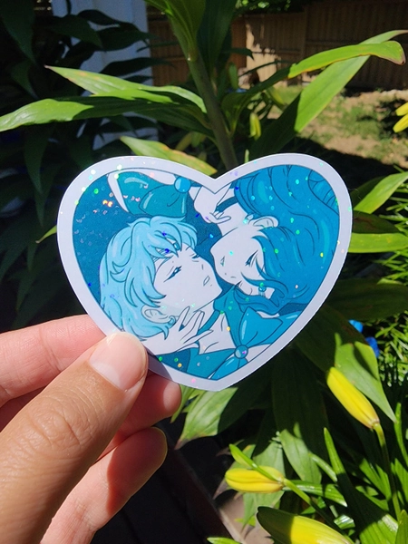 Sailor Neptune + Sailor Uranus Vinyl Sticker