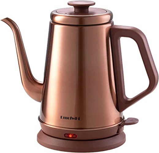 DmofwHi 1000W Gooseneck Electric Kettle (1.0L),100% Stainless Steel BPA Free Tea Kettle with Auto Shut - Off Protection, Pour Over Coffee Kettle -Copper - COPPER