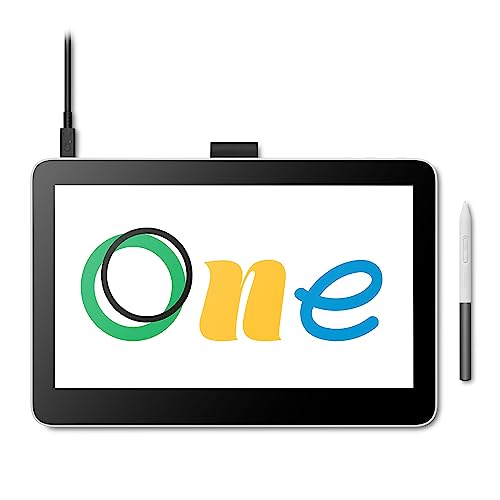 Wacom One 13 Touch Zeichentablett mit 13,3-Zoll-Multi-Touch-Bildschirm, Full-HD, 99% sRGB, inkl. batterielosem EMR-Stift, für Windows, Mac, Chromebook und Android – perfekt für kreative Einsteiger - Display only - Wacom One 13 touch