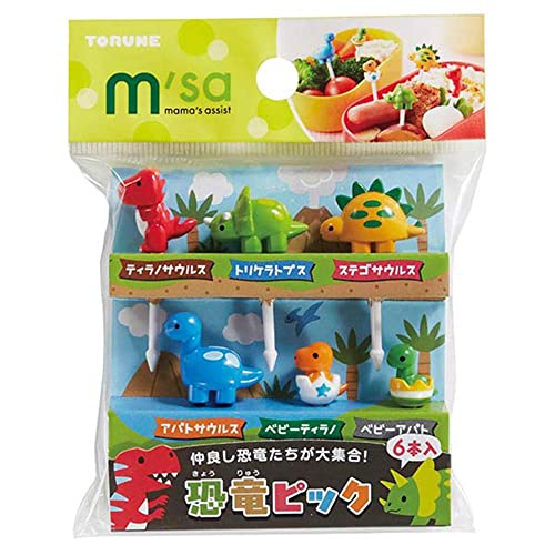 Torune Food Picks Bento Lunch Zubehör Dinosaurier Mini Short Picks 6 Stück