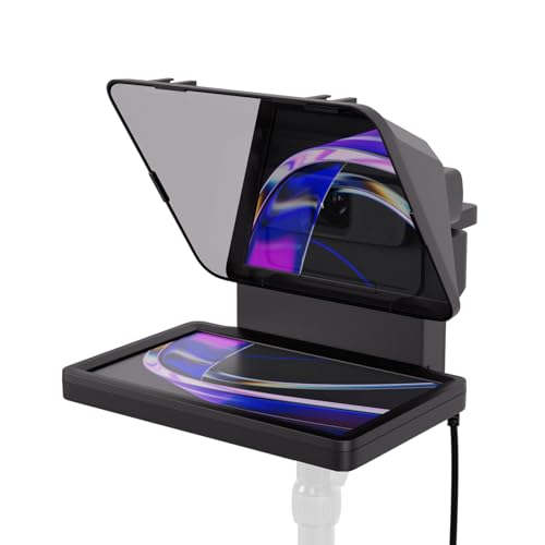 Elgato Prompter – Teleprompter mit integriertem Bildschirm für YouTube, Twitch, Zoom, Teams und mehr, unterstützt DSLR/Webcam/Smartphone, Drag&Drop-Monitoranzeige, funktioniert mit Mac/PC&Stream Deck - Prompter