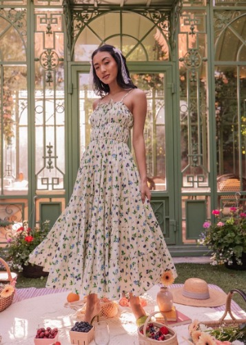 Berry Medley Dress | Cream