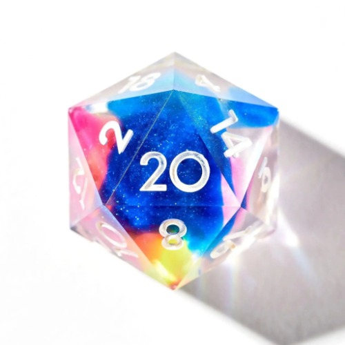 Color Spray Polyhedral Dice Set