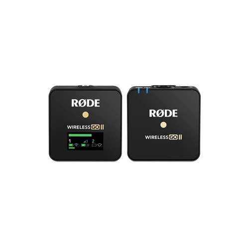 RØDE Microphones Wireless GO II Single Set Ultra-compact Dual-channel Wireless Microphone System with a Built-in Microphone and On-board Recording for Filmmaking and Interviews (Single Set) (WIGOIIS)