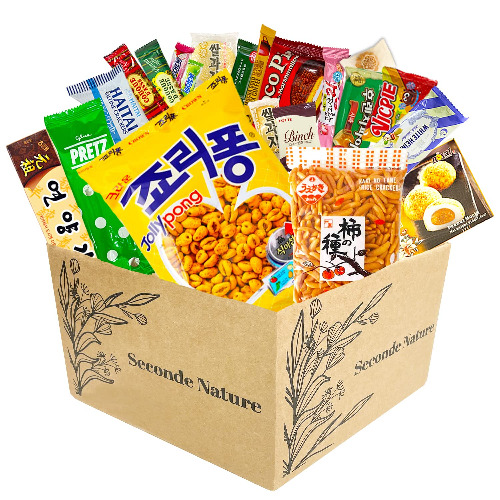 Journey of Asia "Seri's Choice KOREAN/JAPANESE snacks" Box 20 Count Individual Wrapped Packs of Snacks, Chips, Cookies. - 