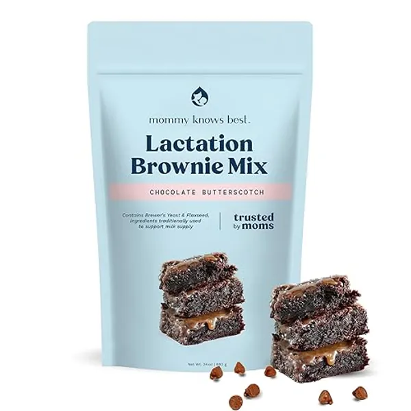 Lactation Cookies Mix - Chocolate Butterscotch Brownies Breastfeeding Cookie Supplement Support for Breast Milk Supply Increase - 24 ounces - Chocolate Butterscotch
