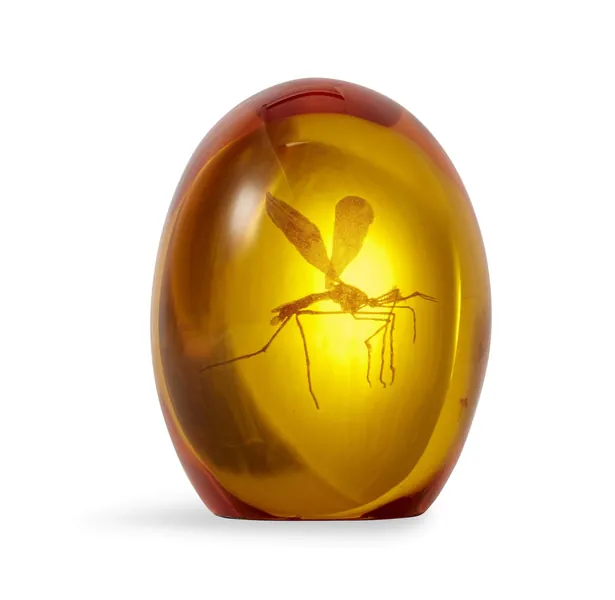 Jurassic Park Mosquito In Amber Resin Prop Replica | Official Jurassic Park Collectible Paper Weight | Measures 3 Inches Tall