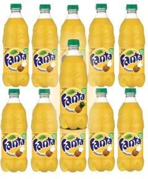 Fanta Pineapple 20oz Bottles, Pack of 16 (total of 240 FL OZ)