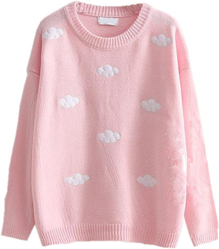 Packitcute Cute Cloud Sweater Pullover - Pink