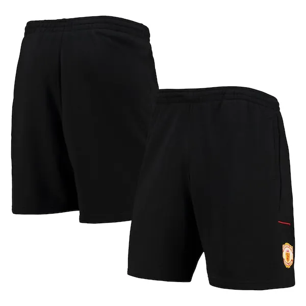 Men's adidas Originals Black Manchester United French Terry Shorts