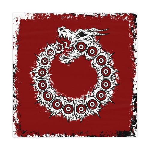 Circular Dragon TTRPG Gaming Table Cover - 55.1" x 55.1" / Custom