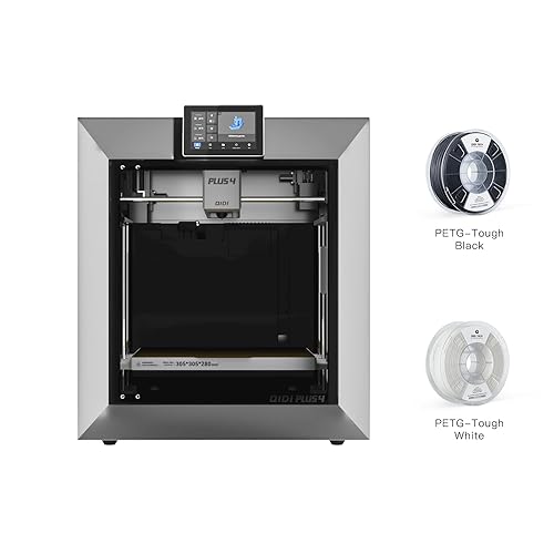 QIDI PLUS4 3D Printer Bundle Comes with 2kg of QIDI PETG Filament, Including Black and White