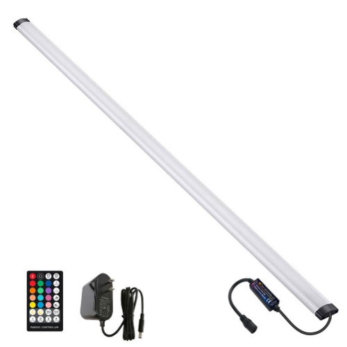 LAIFUNI Dimmable Under Cabinet Lighting, RGB LED Light Bar, RF Remote Control Lamp, Multicolor Under Counter Lights for Desk, Room, Cupboard, Hallway, Shelf, Closet (36 Inch) - 36 Inch