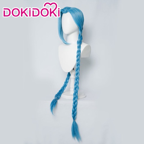 DokiDoki Game Cosplay Wig Long Blue Braided Pigtail | WIG-PRESALE