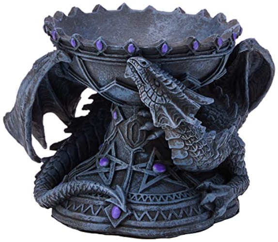 Nemesis Now Dragon Beauty - Soporte para Bola de Cristal (Resina, 18 cm), Color Gris