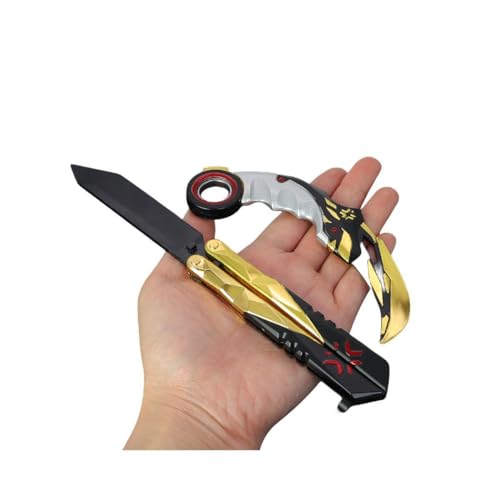Superbuybox Valorant Sword Karambit Knife Martial Arts Game Collection Keychain Desk Decoration Backpack Pendant Gift (Valorant 20212 022 Champion 2pcs)
