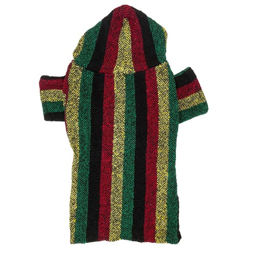 Dog Mexican Poncho Hoodies | 4 / Rasta Style