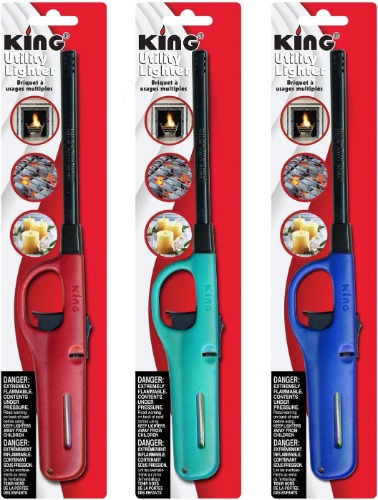 King BKOU172 Multi Utility Lighter Assorted Colors - Assorted
