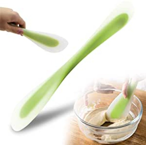 Silicone Spatula and Scraper Spoon for Heat Resistant Better Cooking, Baking, Spreading & Mixing Ideal Gifts for Dad or Mom Kitchen Gadget Cake Accessory for Good Grip Home Utensil Green