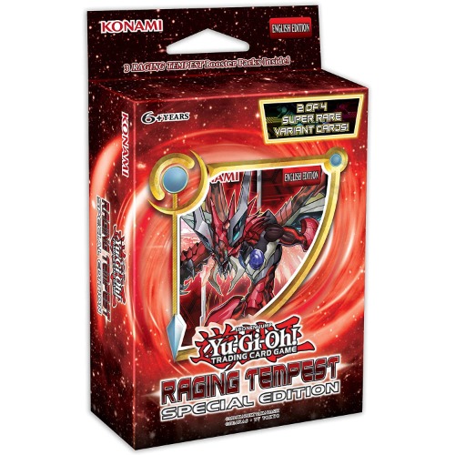 Yu-Gi-Oh Cards! Raging Tempest Special Edition Deck | 3 Booster Packs | 2 Super Rare Cards | Genuine Cards, Multicolor, Model: 083717831495 - 