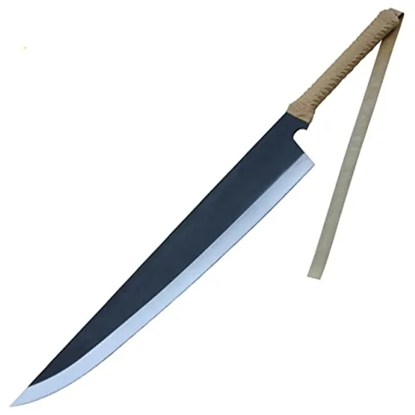Bleach - Ichigo's Hollow Zangetsu Foam LARP Sword (30" Polyurethane Blade, Ribbon-Wrapped Handle)