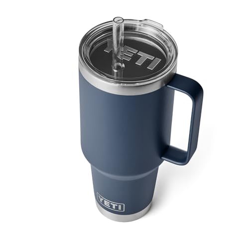 YETI Rambler 42oz Stainless Steel Vacuum Insulated Tumbler with Lid and Straw, Navy - 42oz - Navy
