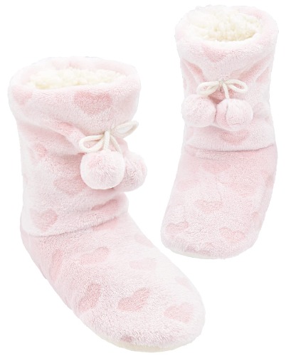 Women's Booties Slippers Fuzzy Lined Slipper Boots 