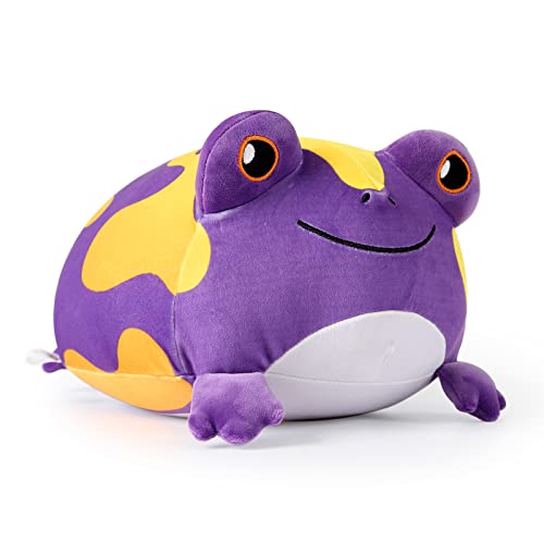 Ditucu Poison Dart Frog Plush Pillow Super Soft Squishy Lifelike Wild Stuffed Animal Toy Stretchy Adorable Kawaii Plushie Frogs Decoration Creative Gift for Kids Purple Yellow 14 inch - Poison Dart Frog - 14 inch